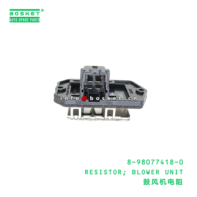 8-98077418-0 Resistor Blower Unit Suitable for ISUZU NLR with 1PCS Pack Quantity and 3 Months Warranty